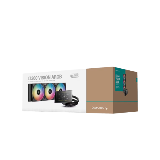 DeepCool LT360 VISION ARGB 360mm AIO Liquid CPU Cooler – Black DeepCool LT360 VISION ARGB 360mm AIO Liquid CPU Cooler – Black