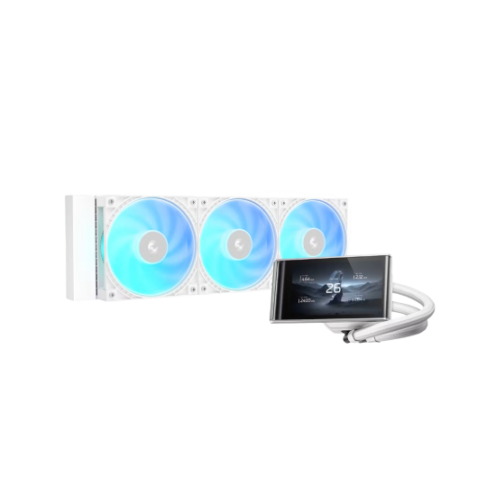 DeepCool LT360 VISION ARGB 360mm AIO Liquid CPU Cooler – White DeepCool LT360 VISION ARGB 360mm AIO Liquid CPU Cooler – White