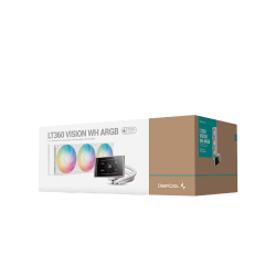 DeepCool LT360 VISION ARGB 360mm AIO Liquid CPU Cooler – White