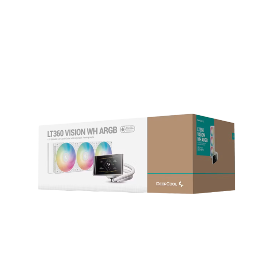 DeepCool LT360 VISION ARGB 360mm AIO Liquid CPU Cooler – White DeepCool LT360 VISION ARGB 360mm AIO Liquid CPU Cooler – White
