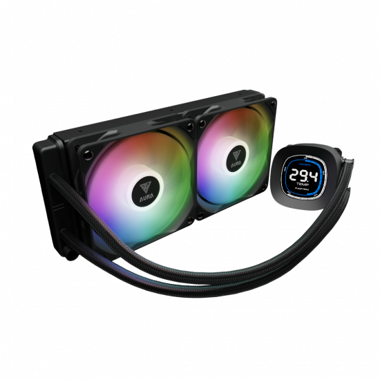 Gamdias Aura GL240 Digital Liquid Cooler - Black Gamdias Aura GL240 Digital Liquid Cooler - Black