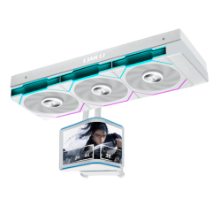 Lian Li HydroShift II OLED Curved 360TL AIO Liquid CPU Cooler - White