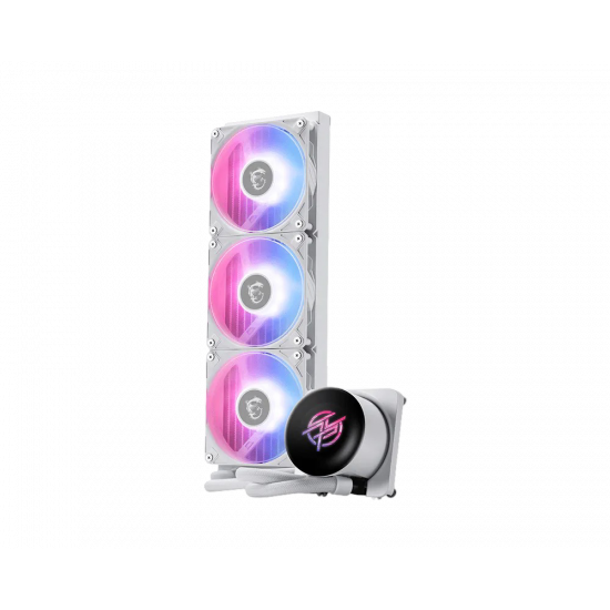 MSI MPG CORELIQUID P13 360 - 360mm - ARGB AIO Liquid Cooler - IPS 2.1" LCD - Triple 120mm PWM Fans - White