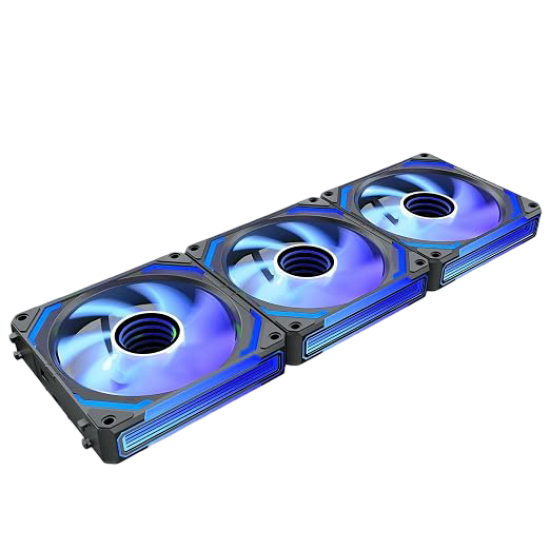 AsiaHorse Cosmiq ARGB 120mm Reversed Triple Fans - Black