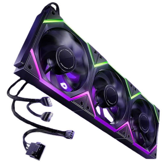 AsiaHorse Nyota Pro ARGB 120mm Forward Triple Fans - Black
