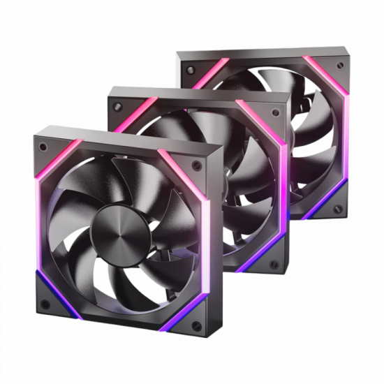 AsiaHorse Nyota ARGB 120mm Forward Triple Fans - Black
