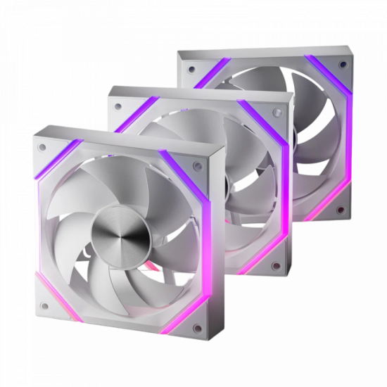 AsiaHorse Nyota ARGB 120mm Forward Triple Fans - White