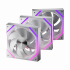 AsiaHorse Nyota ARGB 120mm Forward Triple Fans - White