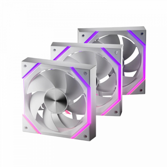 AsiaHorse Nyota ARGB 120mm Reverse Fan - Triple Fans - White