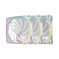 Geometric Future Squama 2503 - 140mm - ARGB PWM Fan - 3 Pack - White