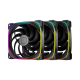 Geometric Future Squama 2503 - 140mm - ARGB PWM Fan - 3 Pack - Black