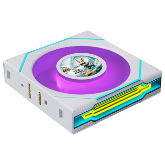 Lian Li UNI FAN SL-INF Flex Wireless 120mm Reverse ARGB Fan - Single - White Lian Li UNI FAN SL-INF Flex Wireless 120mm Reverse ARGB Fan - Single - White