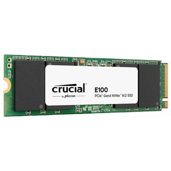 Crucial E100 Gen4 NVMe M.2 - Black - 2TB Crucial E100 Gen4 NVMe M.2 - Black - 2TB