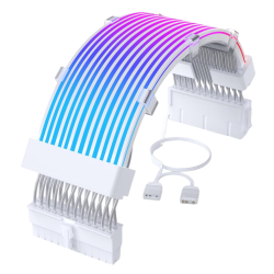 AsiaHorse RGB DualSR 24pinWhite PSU Cable - White