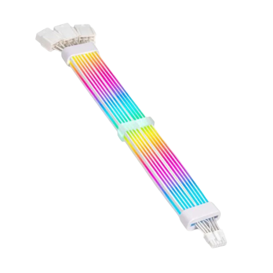 AsiaHorse RGB DualSR 3x8pin PSU Cable - White AsiaHorse RGB DualSR 3x8pin PSU Cable - White