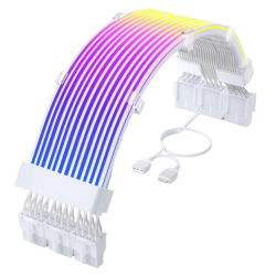 AsiaHorse RGB DualSR 3x8pin PSU Cable - White