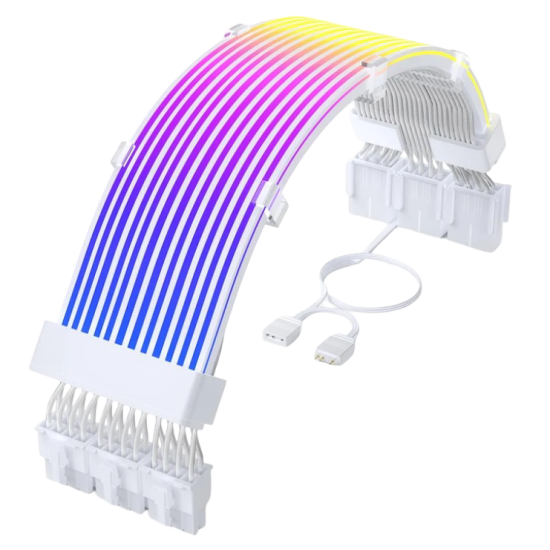 AsiaHorse RGB DualSR 3x8pin PSU Cable - White AsiaHorse RGB DualSR 3x8pin PSU Cable - White