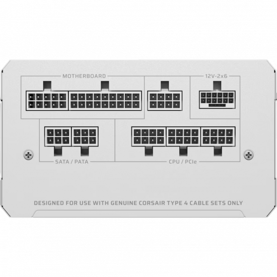 CORSAIR RM1000e 1000w ATX 3.1 Cybenetics Platinum Fully Modular Power Supply - White