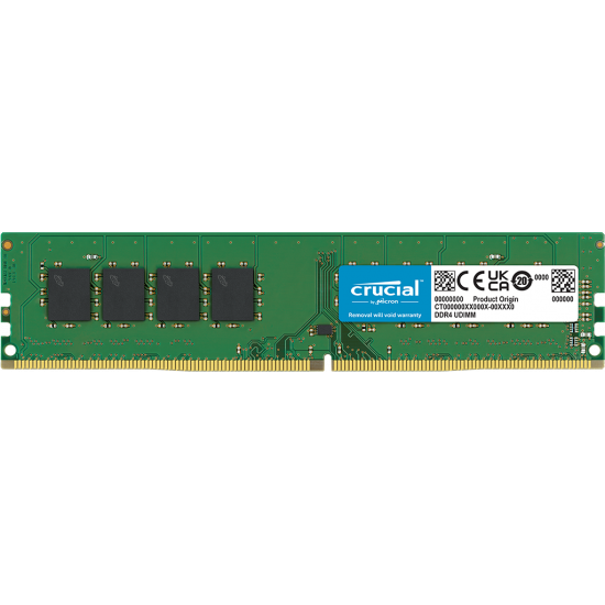 Crucial DDR4 16GB 3200MHz CL22 U-DIMM – Single Stick Crucial DDR4 16GB 3200MHz CL22 U-DIMM – Single Stick