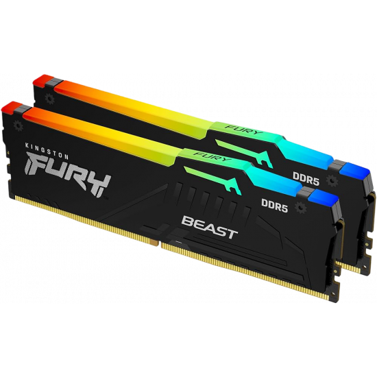 Kingston Fury Beast DDR5 32GB - 6400Mhz (2x16Gb) RGB - Black