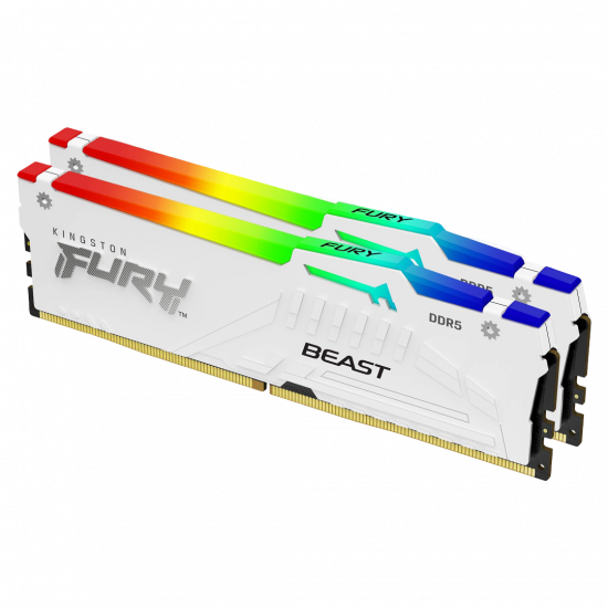 Kingston Fury Beast DDR5 32GB - 6400Mhz (2x16Gb) RGB - White