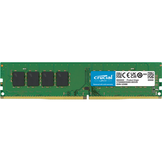 Crucial DDR4 8GB 3200MHz CL22 U-DIMM – Single Stick Crucial DDR4 8GB 3200MHz CL22 U-DIMM – Single Stick