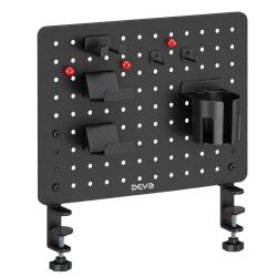 Devo Gaming Clamp-on Desk Pegboard Black