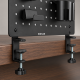Devo Gaming Clamp-on Desk Pegboard Black