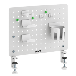Devo Gaming Clamp-on Desk Pegboard White