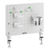 Devo Gaming Clamp-on Desk Pegboard White