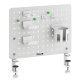 Devo Gaming Clamp-on Desk Pegboard White Devo Gaming Clamp-on Desk Pegboard White