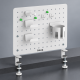 Devo Gaming Clamp-on Desk Pegboard White Devo Gaming Clamp-on Desk Pegboard White