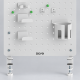 Devo Gaming Clamp-on Desk Pegboard White Devo Gaming Clamp-on Desk Pegboard White