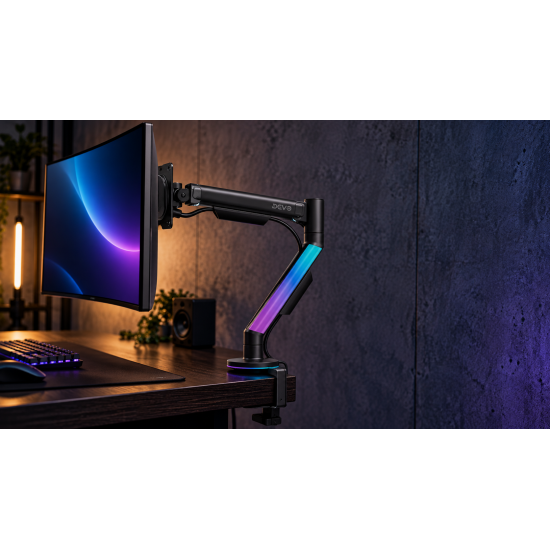 Devo Gaming Monitor Arm - Glow Elite