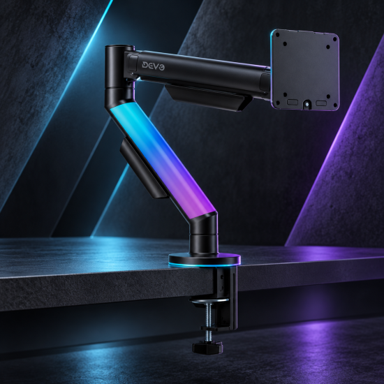 Devo Gaming Monitor Arm - Glow Elite