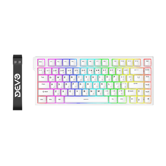 Devo Gaming Keyboard - MagneticStrike - White
