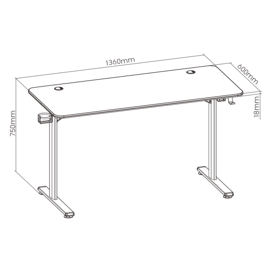 Devo Gaming Table - Lumen Devo Gaming Table - Lumen