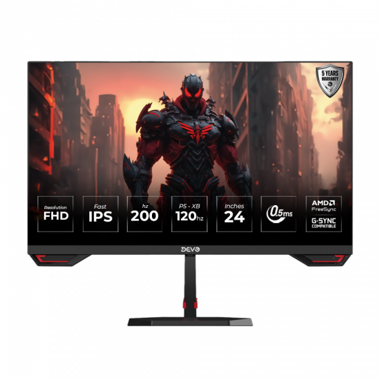 Devo Gaming Monitor - DFI24200L - 24" IPS FHD 200Hz 0.5ms - Black