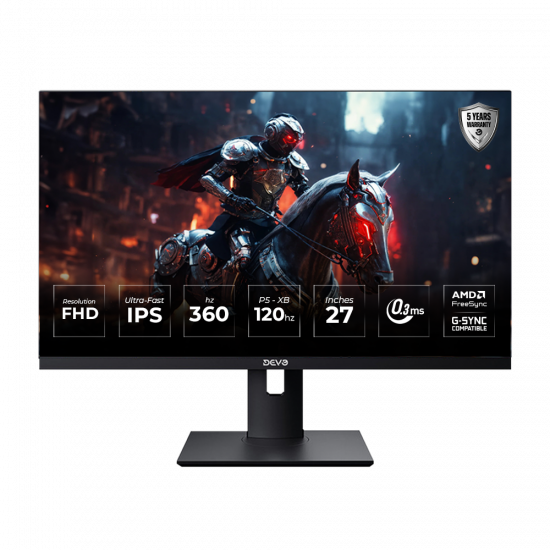 Devo Gaming monitor - DFI27360 - 27" Ultra-Fast IPS FHD 360Hz 0.3ms - Black Devo Gaming monitor - DFI27360 - 27" Ultra-Fast IPS FHD 360Hz 0.3ms - Black
