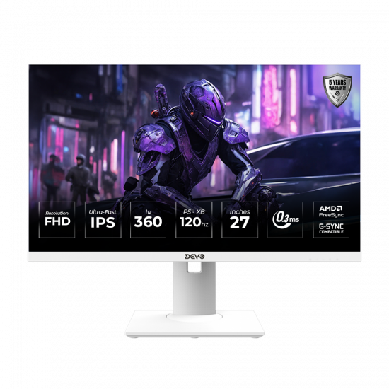 Devo Gaming monitor - DFI27360 - 27" Ultra-Fast IPS FHD 360Hz 0.3ms - White