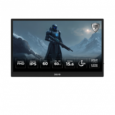 Devo Gaming Monitor - DPI15660 - 15.6" IPS FHD 60hz 1ms