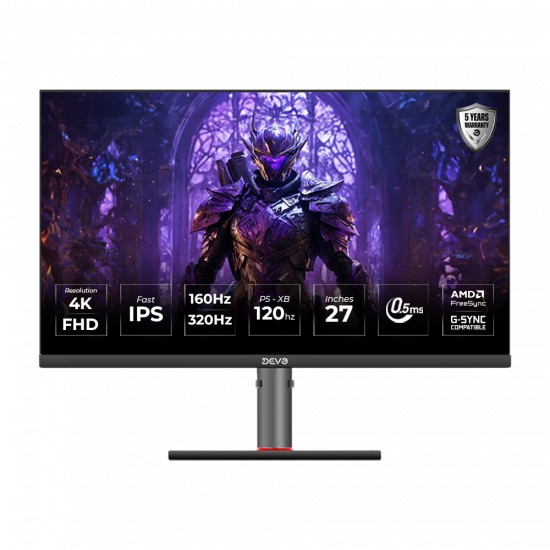 Devo Gaming monitor - DUI27160 - 27" Fast IPS 4K 160Hz/FHD 320hz Dual mode - 0.5ms
