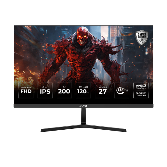 Devo Gaming Monitor - DFI27200L - 27" IPS FHD 200Hz 0.5ms - Black Devo Gaming Monitor - DFI27200L - 27" IPS FHD 200Hz 0.5ms - Black
