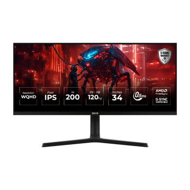 Devo Gaming Monitor - DQI34200 - 34" IPS WQHD 200hz 0.5ms