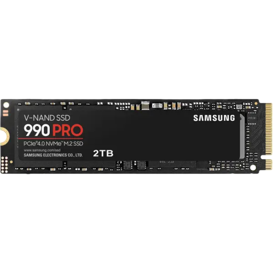 Samsung 990 2TB PCIe 4.0 x4, NVMe 2.0 (up to 7250MB/s) NVMe M.2 Samsung 990 2TB PCIe 4.0 x4, NVMe 2.0 (up to 7250MB/s) NVMe M.2