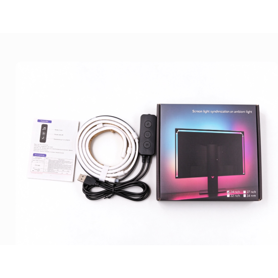 Gaming Monitor Sync Light Strip 24 inch 54LEDs RGBIC Gaming Monitor Sync Light Strip 24 inch 54LEDs RGBIC