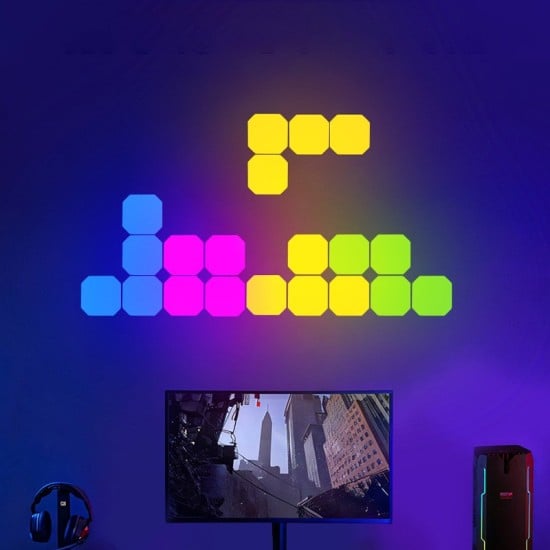 Smart Light Panel (10 pack) 13LEDs RGBIC - Bluetooth Smart Light Panel (10 pack) 13LEDs RGBIC - Bluetooth