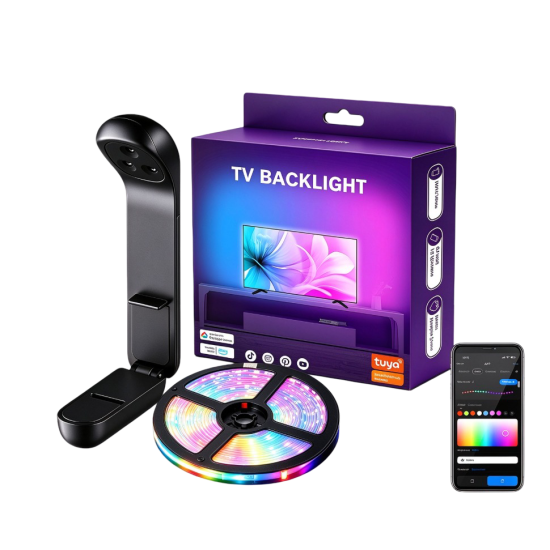 Smart TV Backlight 5M RGBIC (75-85 inch) - 3 Camera Cutout Smart TV Backlight 5M RGBIC (75-85 inch) - 3 Camera Cutout