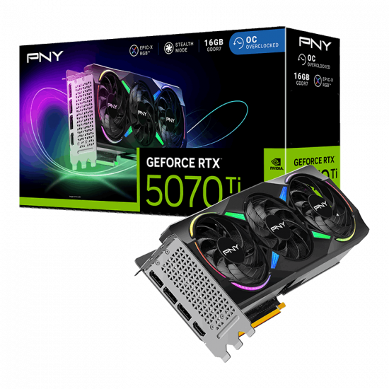PNY GeForce RTX 5070 Ti 16GB GDDR7 ARGB EPIC-X RGB Triple Fan GPU