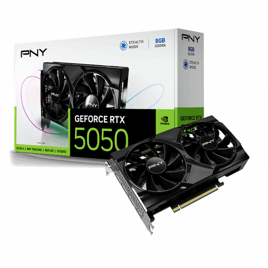 PNY GeForce RTX 5050 Dual Fan 8GB GPU PNY GeForce RTX 5050 Dual Fan 8GB GPU